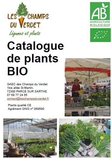 catalogue de plants